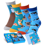 HAPPYPOP Animal Lover Gifts Ideas - Cute Corgi Socks, Shark Socks, Lllama Socks for Kids 10-12 Years