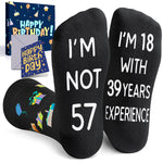 57th Years Old Birthday Gifts for Men - Socks for 57 Year Olds, Gift Ideas for 57 Year Old Man Woman, 57th Birthday Gifts