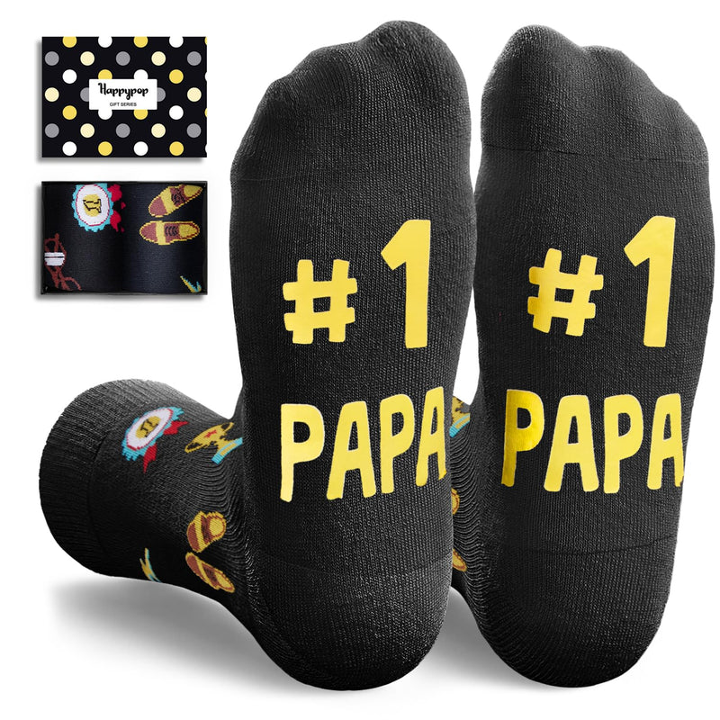 HAPPYPOP Cool Gifts For Dad - Father Gifts From Daughter Son, Daddy Gift Ideas, Funny Dad Socks