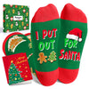 Christmas Gifts Stocking Socks - Gingerbread Socks Kids Boys Girls, Secret Santa Socks Xmas For Teens Adult 10-12 Years Old