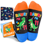 11th Birthday Gifts Ideas Socks - 11 Year Old Socks for Kids, Gifts for Tween Boys Girls Age 11, Birthday Gift Box with Greeting Card