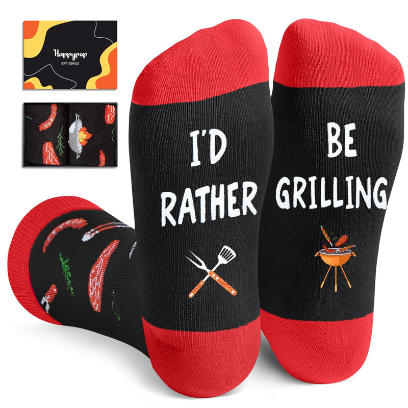 HAPPYPOP Funny Grilling Socks - Grilling Gifts, Gifts For BBQ, Gifts For Grilling Lovers