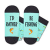 Fishing Gifts For Fisherman Men Women - Funny Fly Fishing Gifts, Fishing Gifts Who Have Everything, Id Rater Be Fishing Socks Fishing Socks Men