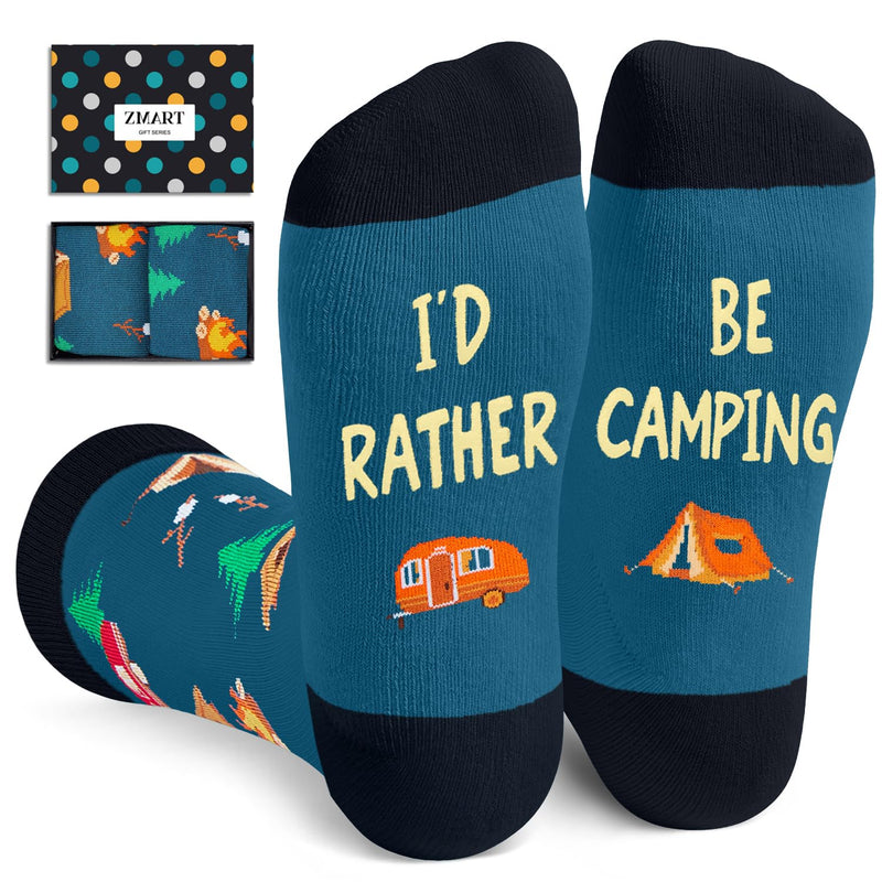 Camping Gifts For Men Women - Camper Gifts Cool Camping Gifts For Dad, Gifts For Rv Campers, Camping Socks For Women Men Camper Socks