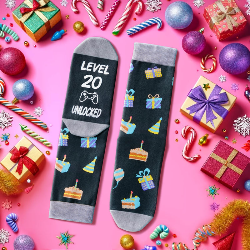 20th Birthday Gifts Socks Ideas - Socks for 20 Year Olds Women Men, Best Gifts for 20 Year Olds, 20th Birthday Socks