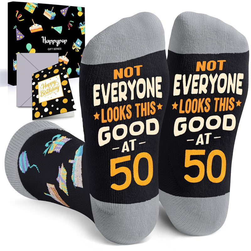 50th Birthday Gifts Ideas for Men Women - Socks for 50 Year Old Middle Aged Man Woman, Best Gifts for 50 Year Olds, 50 Year Old Birthday Gifts for Him Her