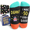 50th Years Old Birthday Gifts - Gifts for Guys in Their 50s, 50th Birthday Socks for Men Women, Gift Ideas for 50 Year Old Man Woman