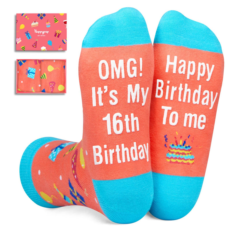 16th Birthday Gift Ideas for Girls Boys - Socks 16 Year Old Girl Boy Gifts, Sweet 16 Gifts for 16 Years Olds