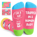 Funny Cat Gifts for Cat Mom - Cat Lover Gifts for Women Men, Novelty Cat Socks Crazy Silly Fun Socks