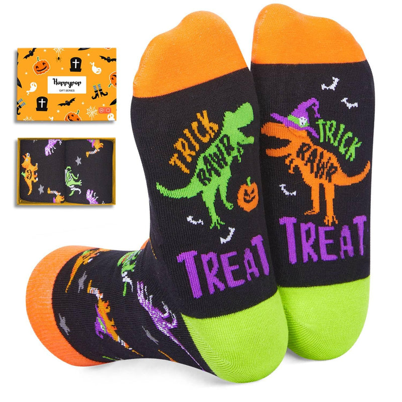 Halloween Socks Spooky Gifts For Men Women - Halloween Gifts Horror Gifts Halloween Dinosaur Dino Spooky Socks