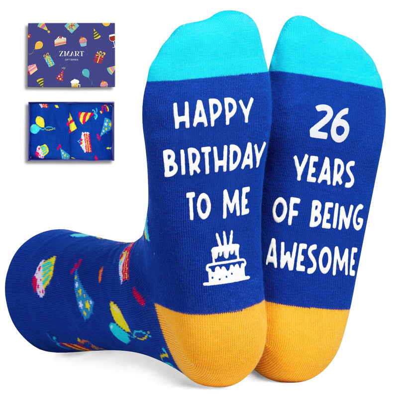 26th Birthday Gifts for 26 Year Old Woman Man, Best Gifts for 26 Year Old Male Female, Birthday Socks