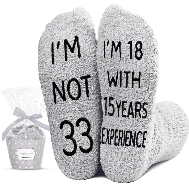 33rd Years Old Birthday Gifts - Socks for 33 Year Olds, Best Gifts for 33 Year Old Women Men