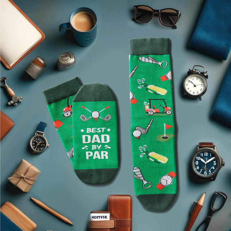 HAPPYPOP Golf Gifts For Dad Father Him - Funny Daddy Gift Ideas, Gifts For Dad From Daughter Son, Funny Dad Socks, Dad Birthday Gifts, Father Gifts