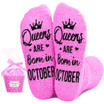 October Birthday Gifts for Women Birthday Presents Birthday Socks, Queen Gifts Queen Socks, Socks for Her Female