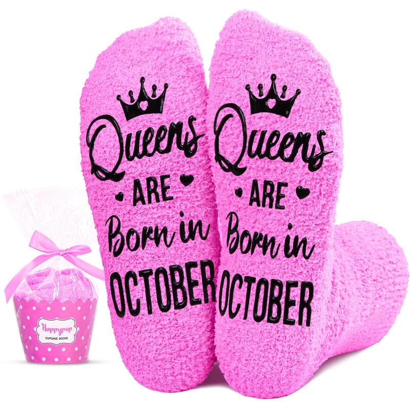 October Birthday Gifts for Women Birthday Presents Birthday Socks, Queen Gifts Queen Socks, Socks for Her Female