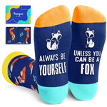 Funny Gifts for Fox Lovers - Fox Themed Unisex Socks, Fox Socks for Teen Girls Boys