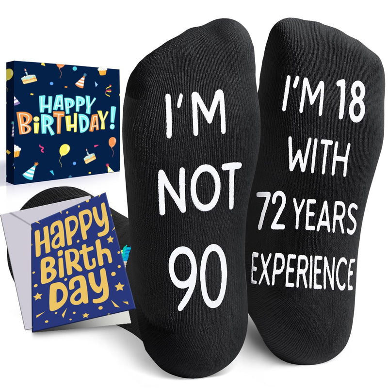 90th Birthday Gifts for Men - Socks for 90 Year Old Woman, 90 Birthday Gifts for 90 Year Old Elderly Man