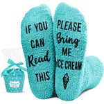 Ice Cream Gifts Ice Cream Socks Women, Gifts for Teenage Girls, If You Can Read This