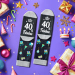 40th Birthday Gifts for Men - Socks for 40 Year Olds, 40th Birthday Socks, Gifts for 40 Year Old Middle Aged Man Woman, Birthday Gift Box with Greeting Card