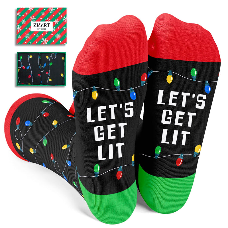 Christmas Gifts Stocking Socks For Boys Girls - Elf Dinosaur Socks Light Up Redeer Socks For Kids