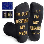 HAPPYPOP Birthday Gifts For Men - Im Not Sleeping Socks, Gifts For Elderly Men, Gifts For Dad Husband Grandpa, Father Day Gifts Christmas Gifts Stocking Stuffers