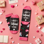 HAPPYPOP Gifts For Girlfriend Her Women - Funny Girlfriend Gifts from Boyfriend, Christmas Girlfriend Gift Ideas, Love Girlfriend Socks