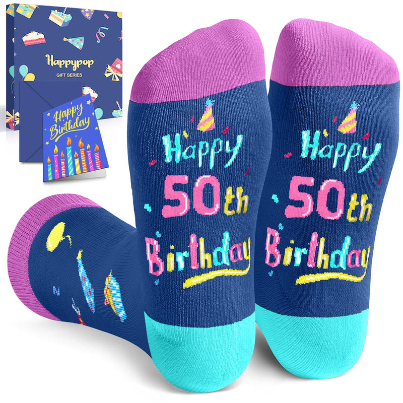 50 Year Old Birthday Gifts for Women Men - 50th Birthday Socks, Best Gifts for 50 Year Old Woman Man, 50th Birthday Gifts for Her Him