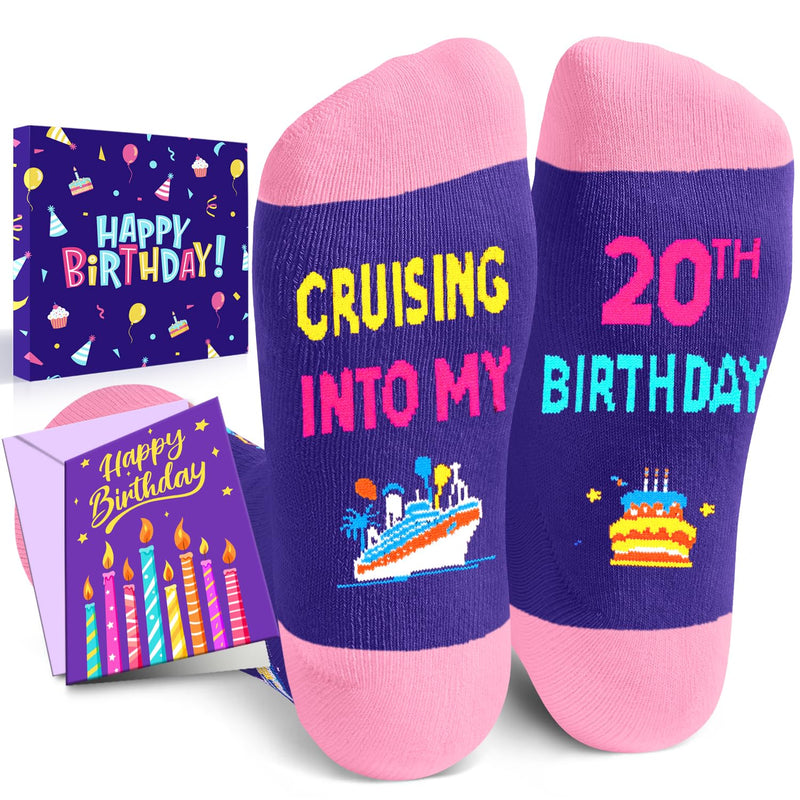 20th Birthday Gifts Socks Ideas for Women - Socks for 20 Year Olds Women Men, Best Gifts for 20 Year Olds, 20th Birthday Socks