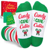 Kids Candy Cane Socks Christmas Gifts - Fun Socks for Boys Girls 10-12 Years Old