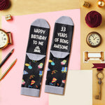 33rd Birthday Gifts Ideas for Men - Socks for 33 Year Olds, 33rd Birthday Gifts for Him Her, Best Gifts for 33 Year Old Man Woman