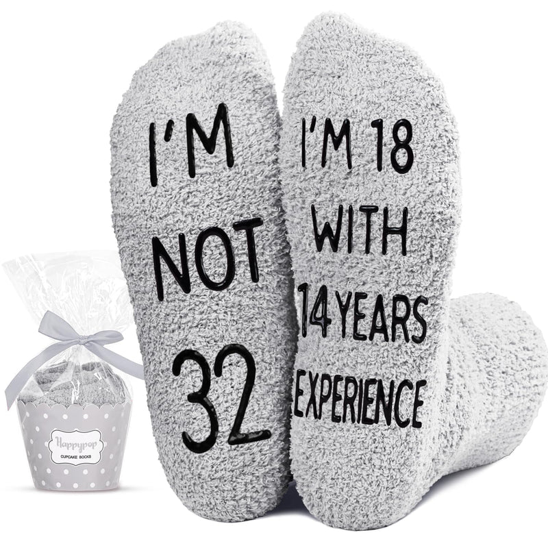 32nd Years Old Birthday Gifts - Socks for 32 Year Olds, Best Gifts for 32 Year Old Women Men