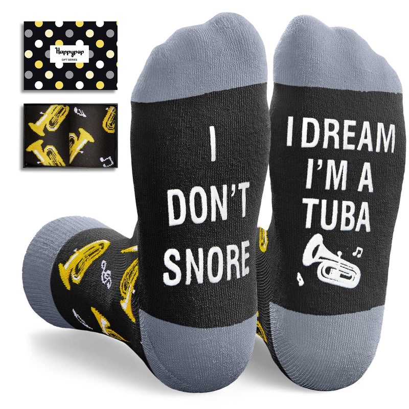 HAPPYPOP Tuba Gifts for Men Women - Tuba Socks for Tuba Player, Tubaist Gifts Music Gifts Teens