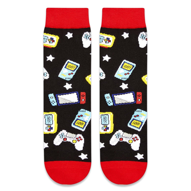 Gaming Socks Teen Boys Men - Video Game Gifts, Gamers Gift Ideas, Gaming Socks for Adult, 10-12 Years Kids