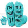 71st Birthday Gift Ideas for Women - Socks for 71 Year Old Birthday, Retirement Gifts for Older Elderly Women