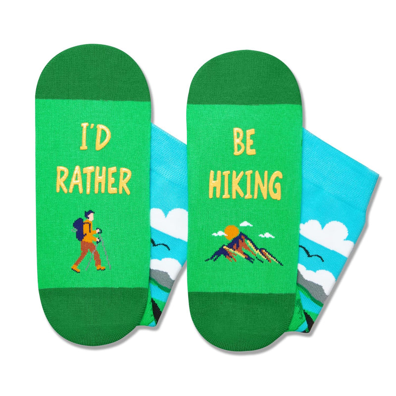 Id Rather Be Hiking Socks - Cool Hiking Gifts, Gifts For Hikers Men Women