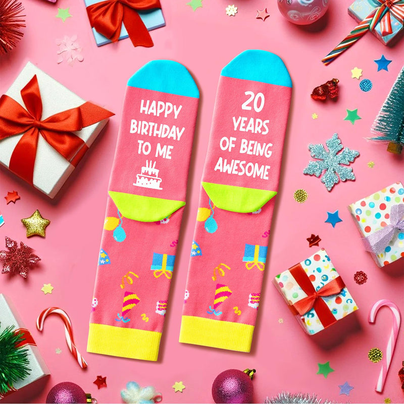 20th Birthday Gifts Socks for 20 Year Old Female Male, 20 Year Old Girl Boy Gifts Ideas, Gifts for 20 Year Old Women Men