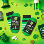 HAPPYPOP St. Patrick's Day Socks for Women Men - Shamrock Socks, Irish Green Socks, St Patricks Day Gifts, Lucky Squad