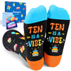 10 Year Old Birthday Gifts Socks Ideas - Gifts for Tween Girls Boys Age 10, Presents for 10 Year Olds, Ten Year Old Gifts for Kids