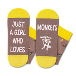 Funny Monkey Gifts for Women Girls - Monkey Socks Monkey Gifts for Teens, Monkey Stocking Stuffers for Her