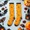 Halloween Gifts for Kids - Orange Halloween Knee High Socks for 10-12 Years Boys Girls, Bat Socks for Preteen