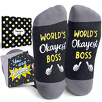 Boss Gifts Socks Ideas for Men - Boss Gifts For Men Women, Cool Boss Gifts Male Female, Best Boss Retirement Gifts With Greeting Card