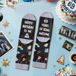 69th Birthday Gift Ideas for Men Women - Socks for 69 Year Old Middle Aged Man Woman, Best Gifts for 69 Year Old Him Her Male Female