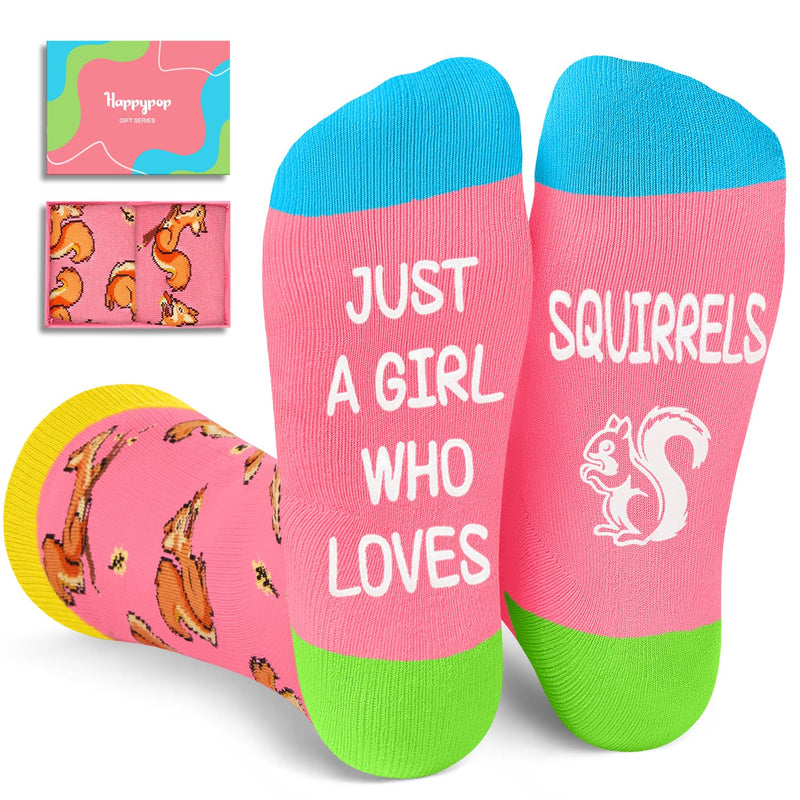 Squirrel Gifts for Squirrel Lovers - Funny Squirrel Socks for Women, Funny Squirrel Gifts for Teen Girls