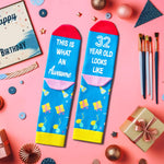 32nd Birthday Gift Ideas for Men Women - Socks for 32 Year Old Male Female Him Her, Best Gifts for 32 Year Old Man Woman