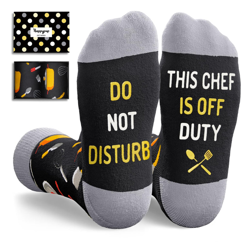 HAPPYPOP Chef Gifts for Men Women Baker, Cooking Gifts Baking Gifts, Pastry Gifts For Baker, Unisex Chef Socks Cooking Socks Baking Socks