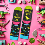 Unique Dinosaur Gifts For Adults Dinosaur Stuff Women, Funny Dinosaur Socks For Women Dino Socks