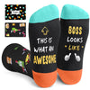 Boss Gifts Ideas Socks - Boss Gifts for Men Women, Cool Boss Gifts Male Female, Worlds Best Boss Women Retirement Socks