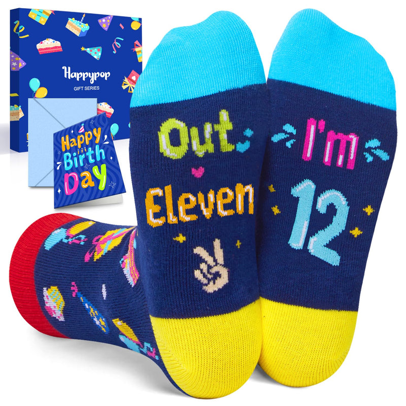 12th Birthday Gifts Ideas Socks - Gifts for Kids Age 12, 12 Year Old Gifts, Presents for 12 Year Old Tween Girls Boys, Birthday Gift Box with Greeting Card