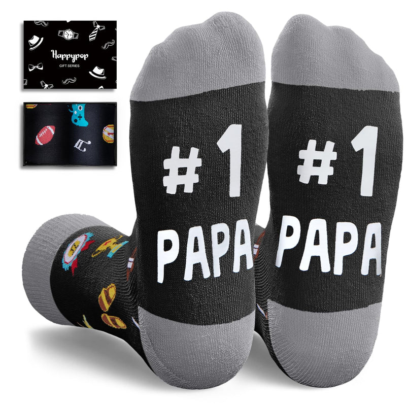 HAPPYPOP Best Dad Socks From Son Daughter - Funny Dad Socks Papa Socks, Dad Birthday Gifts, Great Gifts For Dad