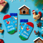 Christmas Gifts Stocking Socks For Men Women - Secret Santa Socks Xmas Stocking Stuffers For Chicken Lovers Christmas Rooster Gifts